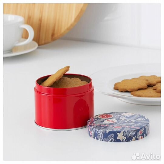 Жестяная коробка новогодняя IKEA