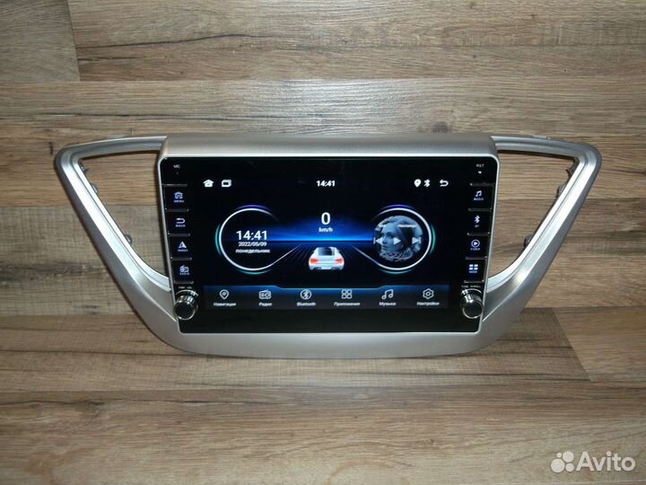 Магнитола Hyundai Solaris Android с крутилками