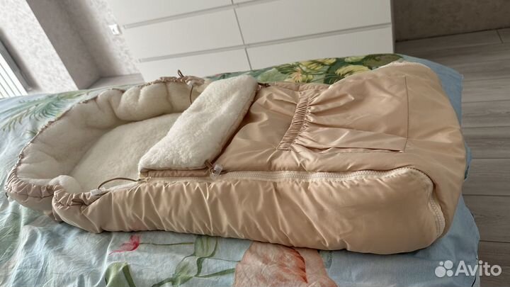 Зимний конверт в коляску на овчине