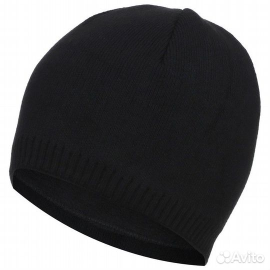 Шапка вязаная, двухнитка без отворота, ткань акрил