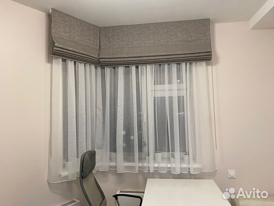 Римские шторы + тюль готовый
