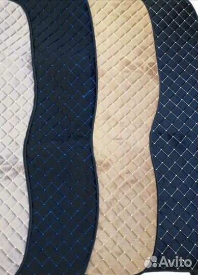 Накидки на сиденья Велюр Romb синяя нить
