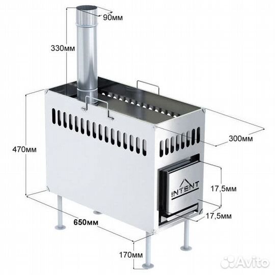 Печь Intent Fat S для палатки или гаража