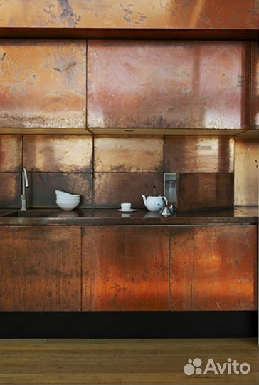 Медная поталь, 100 л. 140*140 мм