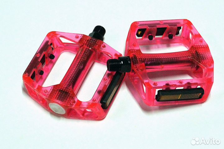 Педали для велосипеда FP-801 пластиковые, красные