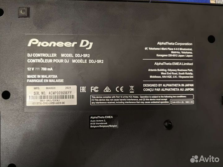 Dj контроллер Pioneer DDJ-SR2