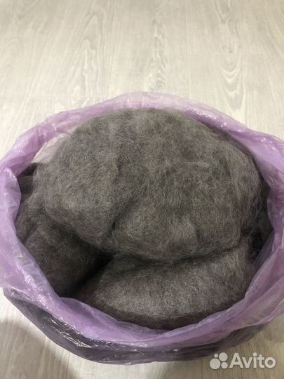 Козий пух чесаный