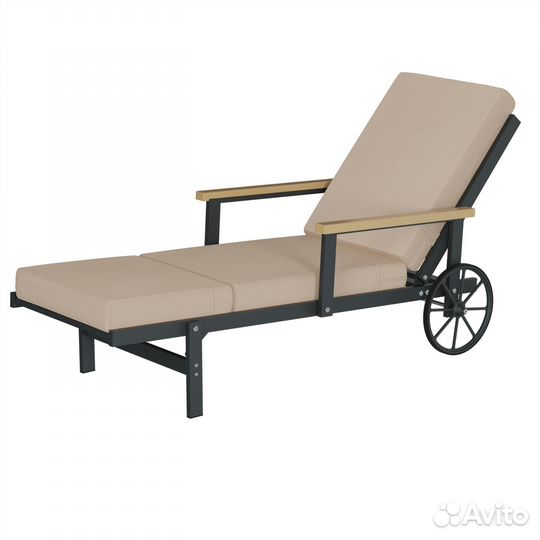 Шезлонг алюминиевый для сада и террасы Skatola