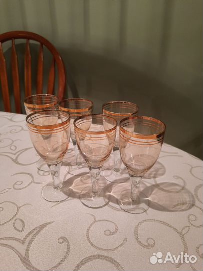 Фужеры СССР с позолотой