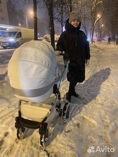 Коляска 2 в 1 Bruno Riko ecco silver