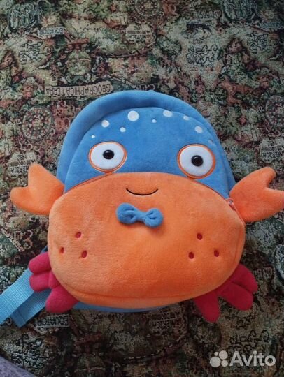 Рюкзак плюшевый детский краб