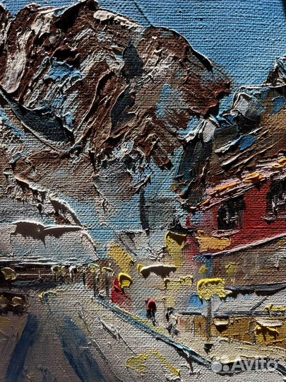 Картина масло/холст Горный пейзаж