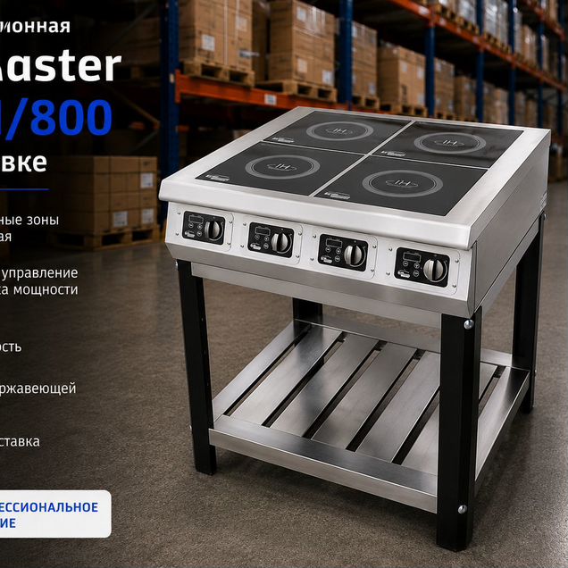 Плита индукционная Grill Master Ф4ип/800 на подст