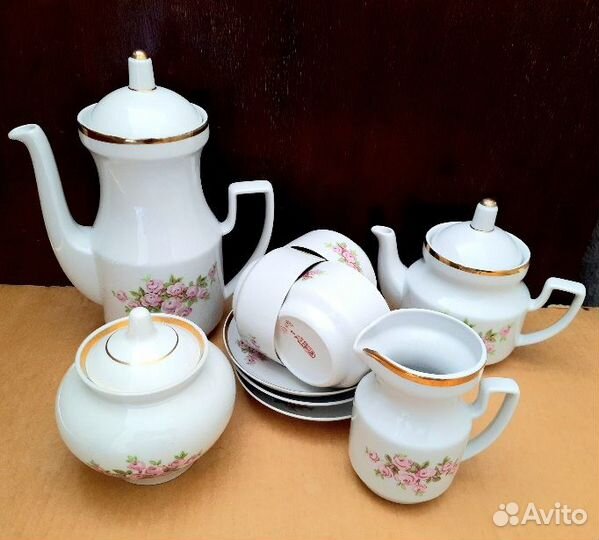 Чайный сервиз фарфор Рига СССР неполный