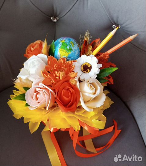 Букет роза цветы неувядающий из мыла