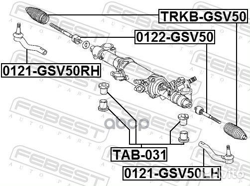 Тяга рулевая 0122GSV50 Febest