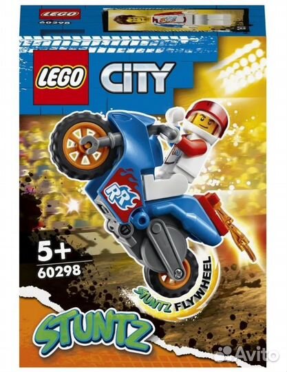 Конструктор Lego City Stunt 60298, трюк. мотоцикл