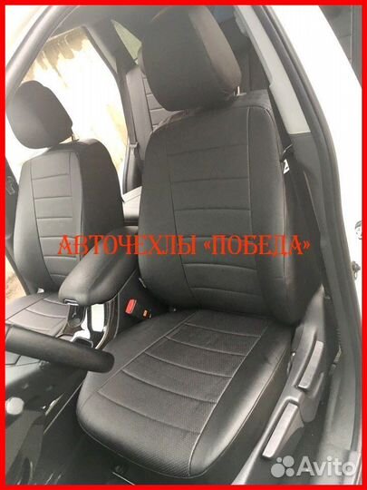 Чехлы Kia Sorento 2 из экокожи чёрные Классика