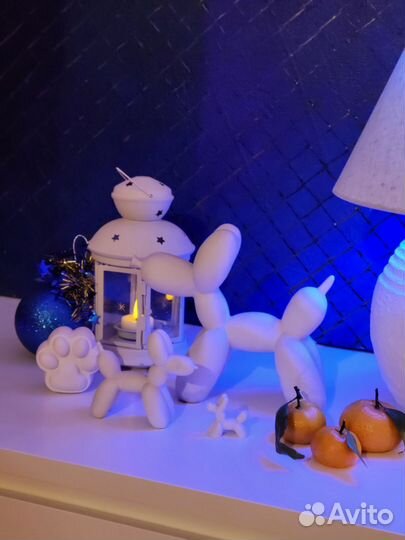 Дизайнерская статуэтка из гипса Собака Balloon Dog