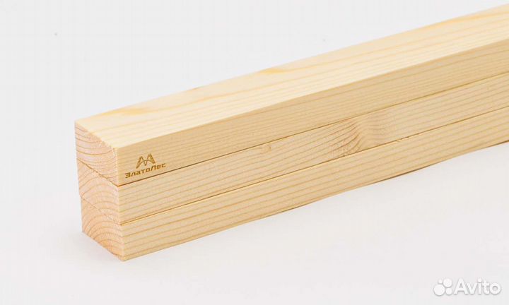 Брусок сухой за м2 40 мм 40 мм 3000 мм, ав