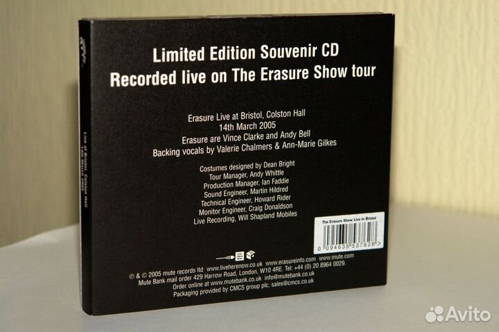 Erasure Show Tour 2005 - Live AT Bristol, 2CDr, UK