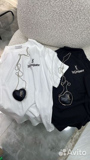 Футболка Saint Laurent с сумочкой. Премиум