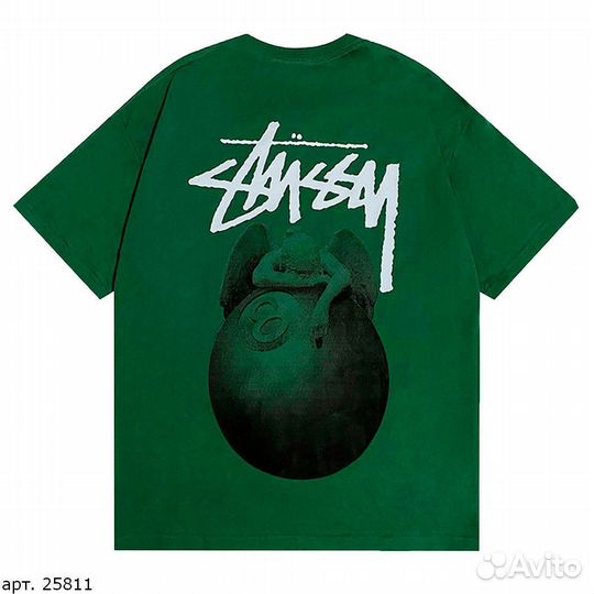 Футболка Stussy Зеленая