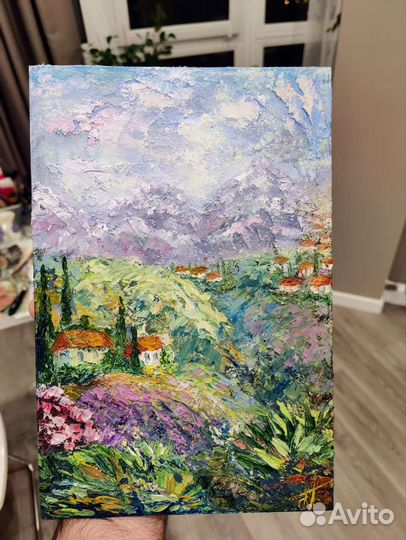 Картина 20x30, масло, текстурная паста, мастихин