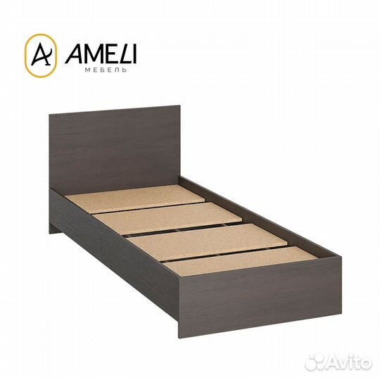 Кровать односпальная, ронда, 80х200, Венге