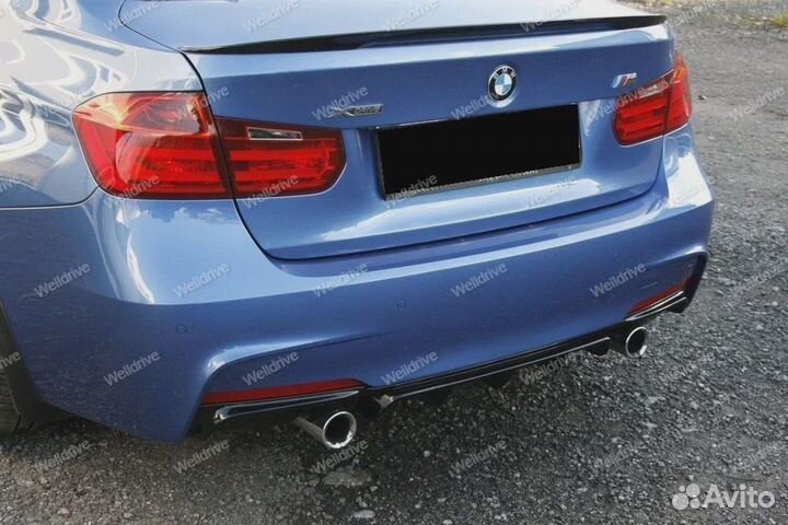 Губа задняя BMW 3 F30 M-Performance M-Tech глянец