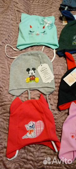 Детские новые шапочки хлопок