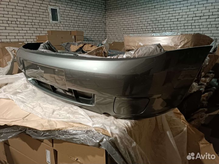 Бампер передний kalina 1 совиньон тёмно-серый