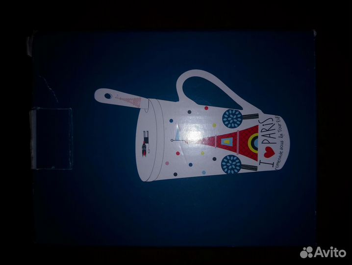 Кружка с крышкой и ложкой (