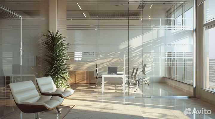 Стеклянная перегородка