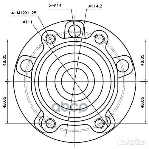 Ступица передняя перед лев Z89635R Zikmar