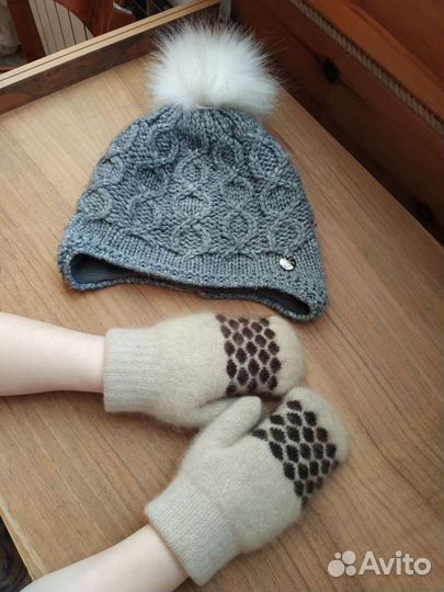 Шапка+варежки