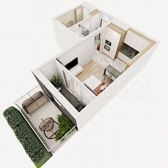 Квартира-студия, 30,3 м², 1/9 эт.