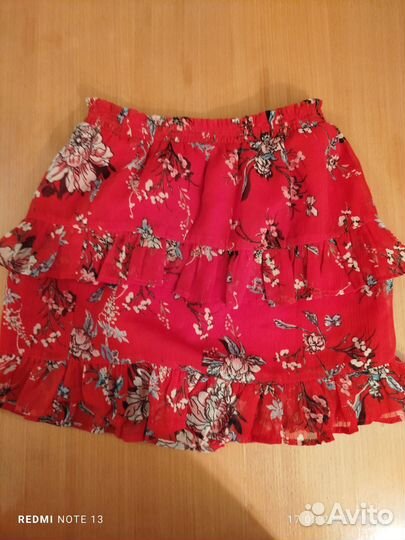 Юбка шифоновая на подкладке детская 7-8 лет