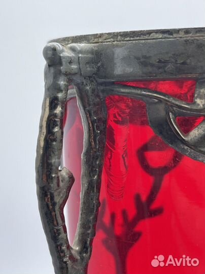 Ваза СССР стекло металл