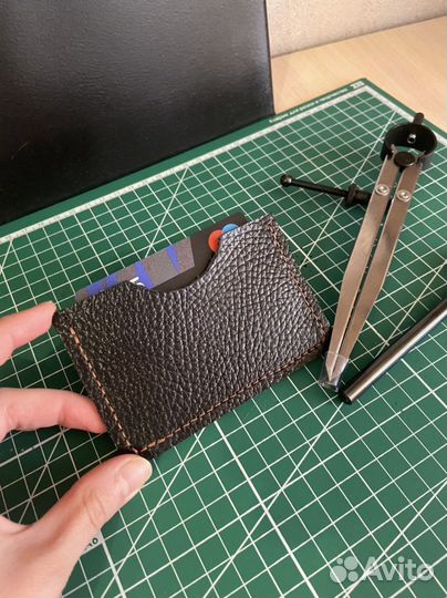 Картхолдер из натуральной кожи (ручная работа)
