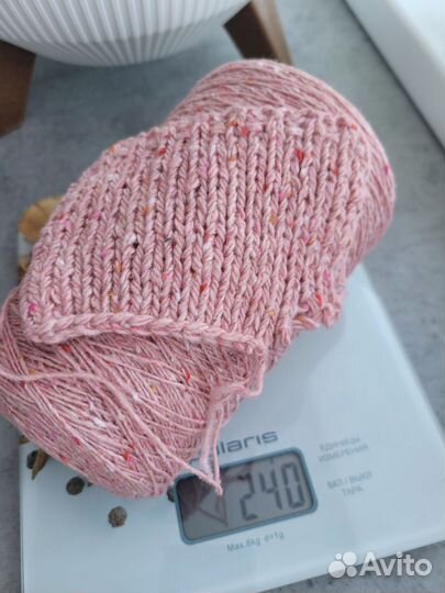 Итальянская пряжа на бобине твид