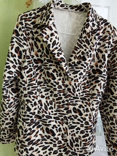 Пиджак жакет женский. леопардовой расцветки