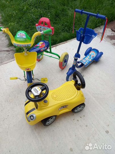 Беговел детский трехколесный велосипед самокат