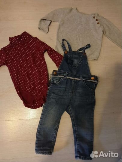 Пакет тёплых вещей на девочку 80-86