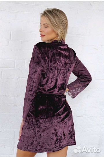 Халат домашний женский новый цвет сливовый