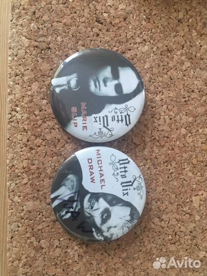 Значки Otto Dix, автограф Draw