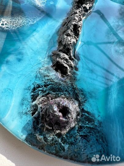 Картина из эпоксидной смолы «Вулкан»