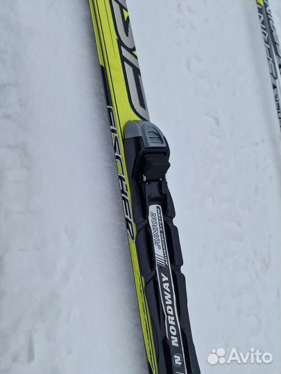 Лыжи беговые 150см,крепления Fisher sns