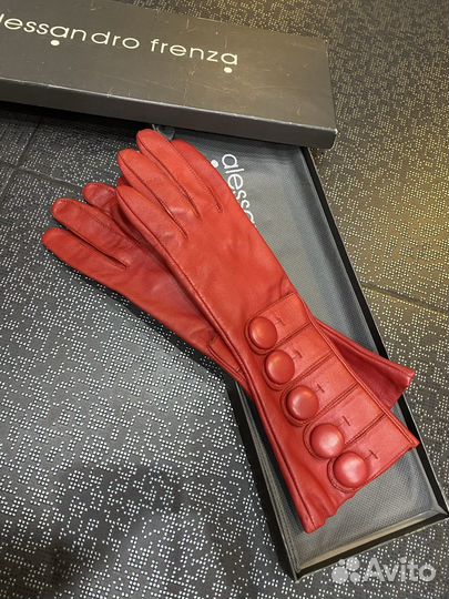 Перчатки женские кожаные