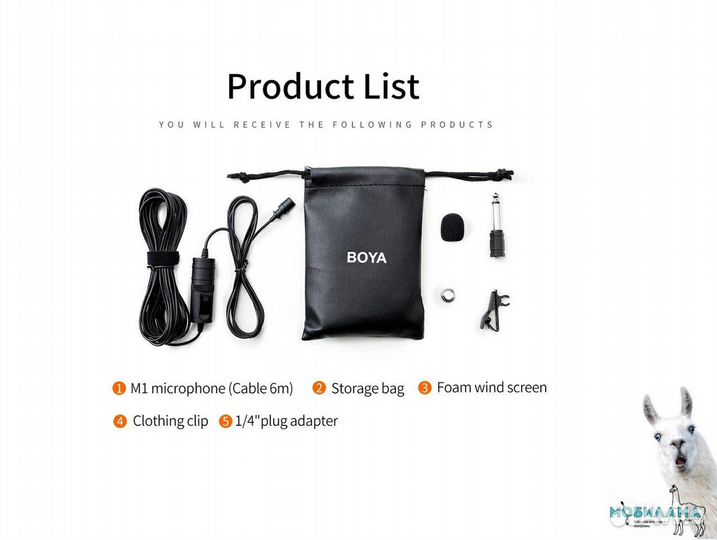 Конденсаторный петличный микрофон boya BY-M1